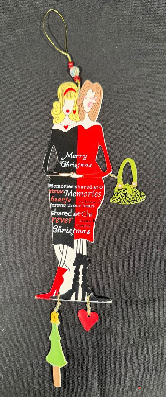 Sunset Vista Holiday Divas Christmas Ornament Women Sisters Friends Metal 9.75"